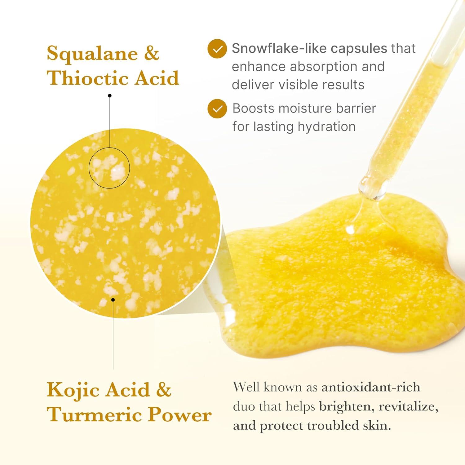 Medicube Kojic Acid Turmeric Clarifying & Balancing Capsule Serum for Troubled Skin | Soothing & Brightening Facial Serum | Niacinamide & Glow Capsules for Hydration and Barrier Support | 1.01 fl.oz - Image 3